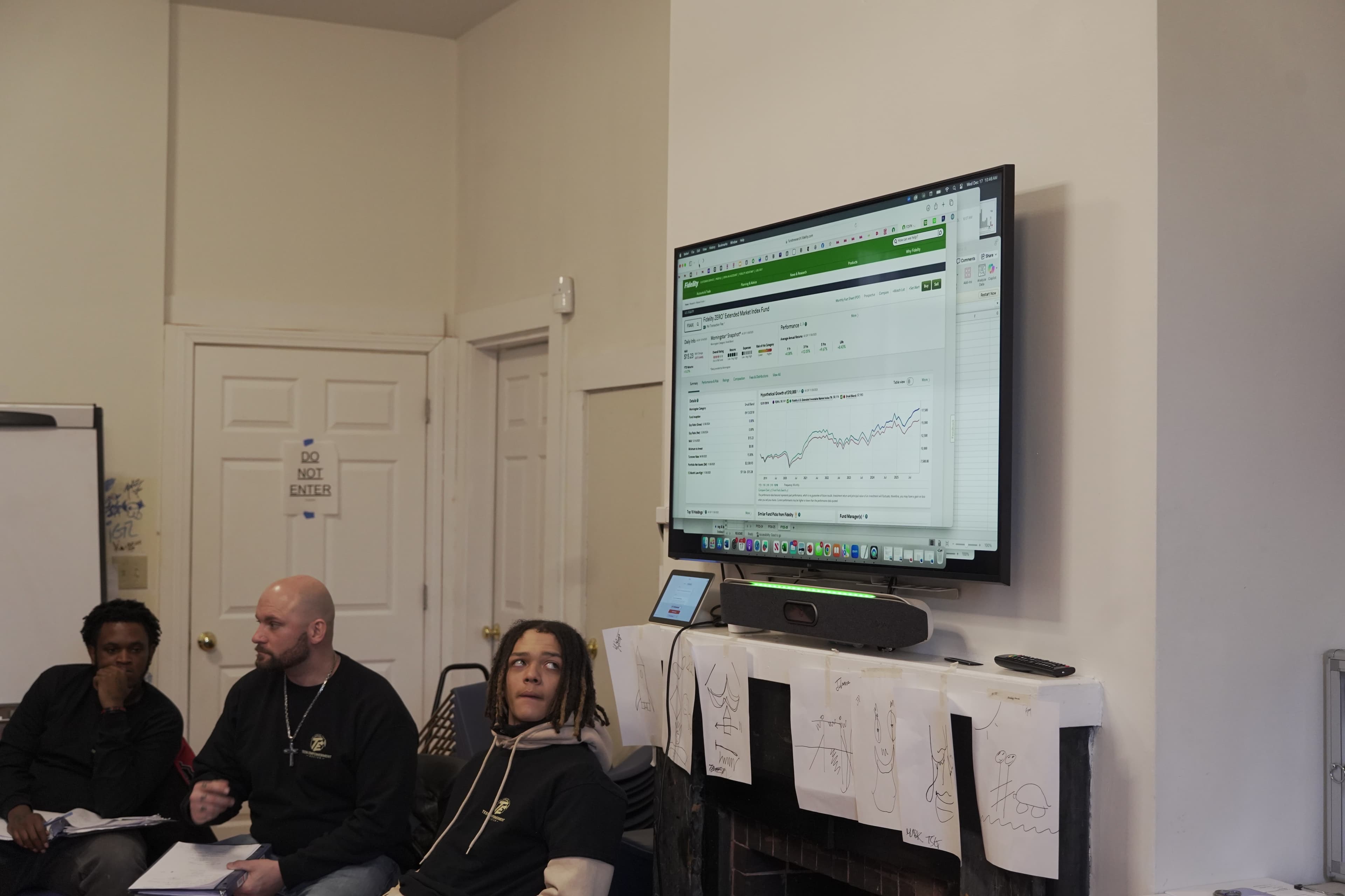 A wide view of a REBELS classroom with students engaged in a session